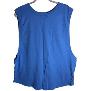 Free People Movement Blue Sleeveless Muscle Tank Women's Size Large